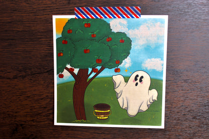 Apple Picking Ghost Art Print